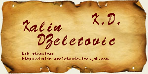 Kalin DŽeletović vizit kartica